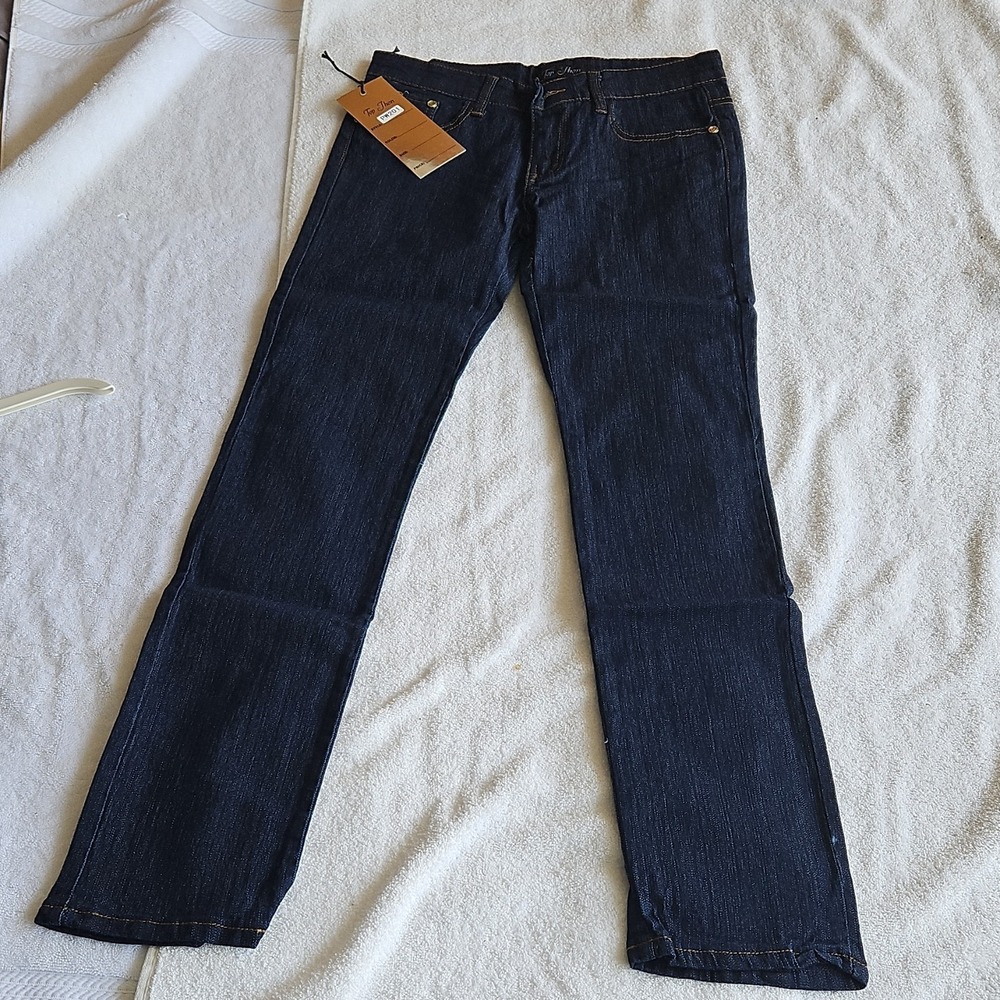Top Jhon Boys Straight Jeans Dark Blue Cotton Spandex Size 9/10‎ MP701 woman - Picture 2 of 11